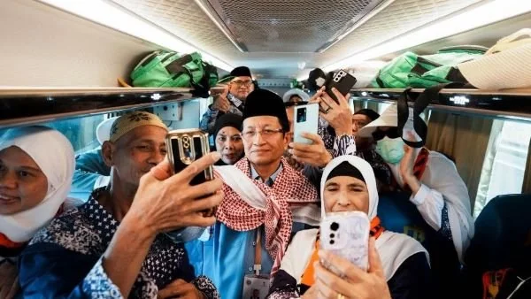 Menag Lepas Pemulangan jemaah Embarkasi Makassar Kloter 1 (Dok : Ist).