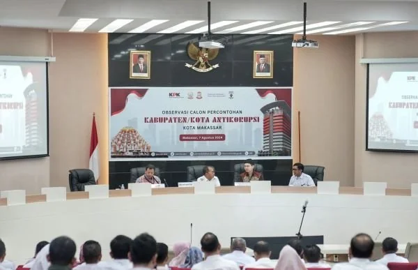 Pj Sekda Kota Makassar, Firman Hamid Pagarra, mempresentasikan program antikorupsi Kota Makassar (Dok : Ist).