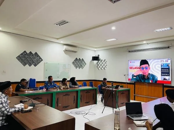 Rapat Koordinasi Pengawasan Rekapitulasi Daftar Pemilih Berkelanjutan (DPB) Tingkat Kabupaten/kota Secara Daring (Dok: Ist).