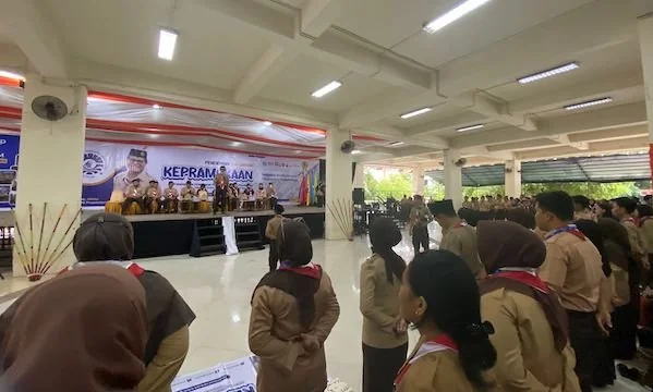 Pelatihan kepramukaan pelataran phinisi UNM, Sabtu (9/3)