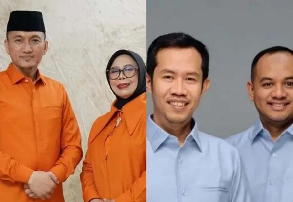 Dua bakal paslon wali kota dan wakil wali Kota Palopo, Farid Kasim Judas-Nurhaenih (kiri) dan Trisal Tahir-Akhmad Syarifuddin (Dok : Ist).