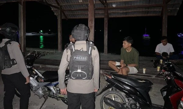 Patroli malam yang dilakukan perrsonil Polres Majene(Dok:Ist)