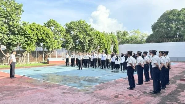 Apel Pagi Staf Lembaga Pemasyarakatan (Lapas) Kelas IIA Bulukumba. (Dok: Ist)