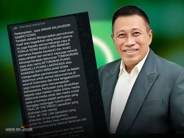 Tersangka kasus uang palsu Annar Salahuddin Sampetoding (Dok : KabarMakassar).