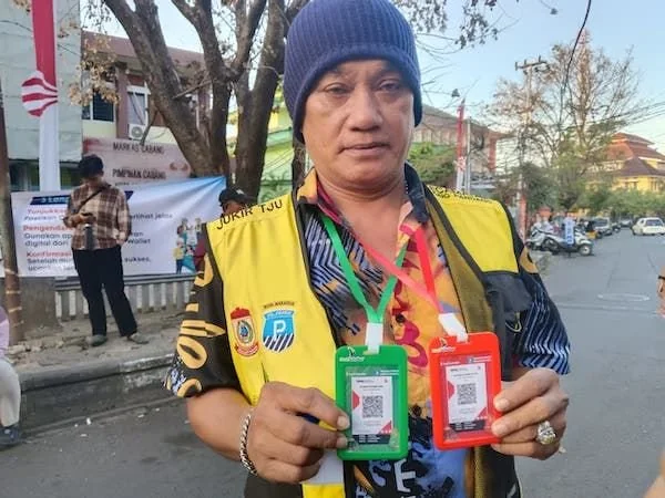 Jukir di Kota Makassar Berbasis Qris, (Dok: Sinta KabarMakassar).