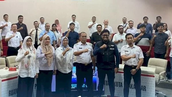Diskominfo Makassar saat melakukan Rapat Kordinasi (Dok : Ist).