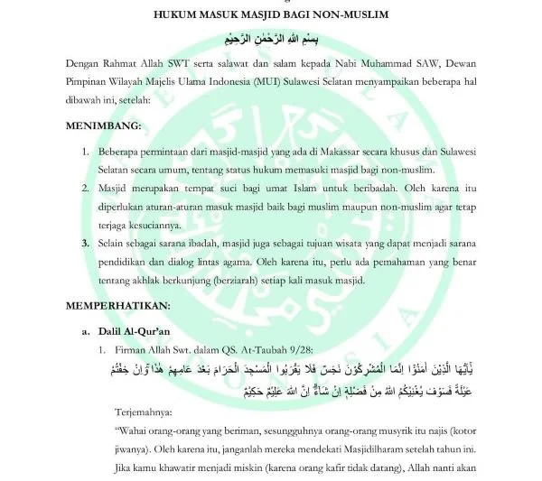 Hasil Screenshot Dokumen Maklumat MUI Sulsel.