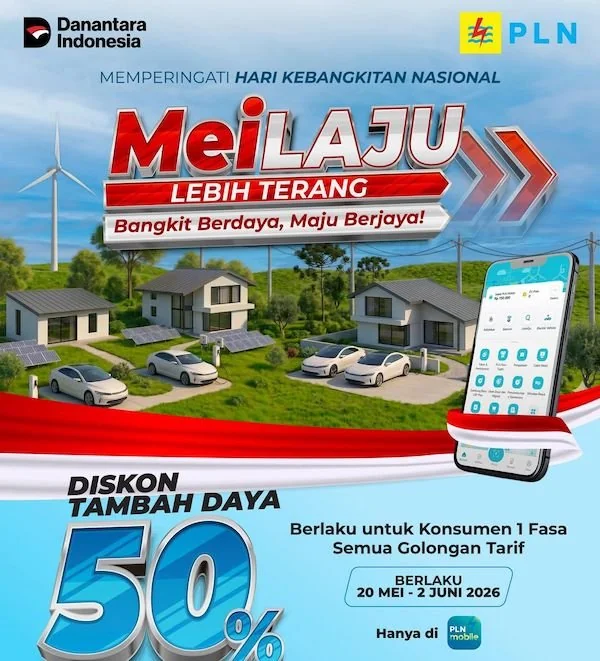 PLN Beri Diskon Tambah Daya 50 Persen Lewat Promo MeiLAJU