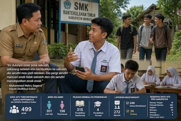 Ilustrasi Rio siswa asal Rantebulahan, Kabupaten Mamasa(dok:ist)