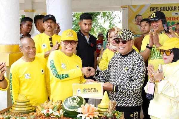 Ketua DPD I Partai Golkar Sulawesi Selatan, Taufan Pawe saat Puncak HUT Golkar di Bone, (Dok: Ist).