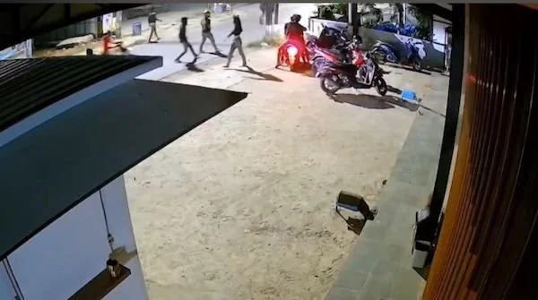 cctv aksi geng motor yang kerap buat onar di Makassar dan Gowa (Dok: Ist)