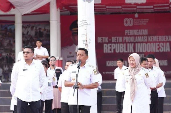 Suasana Apel Perdana Pasca Lebaran Idul Fitri di Lapangan Kompleks SKPD Sidrap (Dok: Ist)