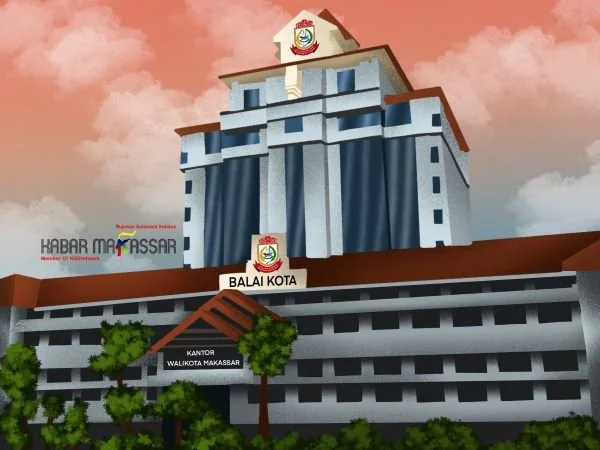 Ilustrasi Gedung Balai Kota Makassar (Dok : KabarMakassar).