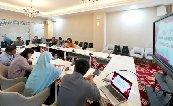 Sekretaris Provinsi Sulawesi Selatan, Jufri Rahman pada pertemuan persiapan TPKAD Award 2025 di Kantor Gubernur Sulsel (Dok: Ist).