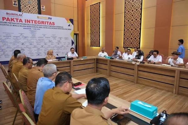 Rapat Koordinasi Pengelolaan Sumber Daya Air Kabupaten Gowa bersama Jajaran BBWSPJ, (Dok: Ist).
