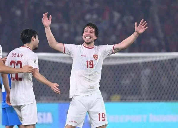 Thom Haye usai cetak gol pertama (Dok: INT)