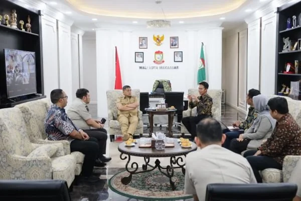 Audiensi Wali Kota Makassar, Munafri Arifuddin (Appi), dengan jajaran BRI Cabang Makassar Somba Opu, (Dok: Ist).