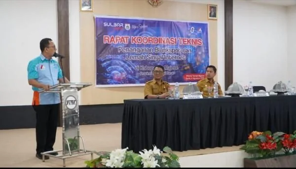 DisKominfo SP Sulbar saat menggelar Rakortek Penanganan Blankspot dan Lemah Sinyal Internet di Kabupaten Majene (Dok : Ist).