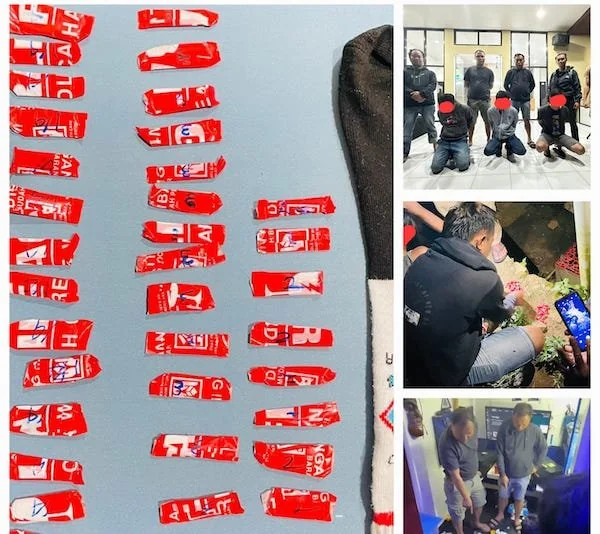 3 pelaku dan paket narkotika je is sabu berhasil diamankan (ist)