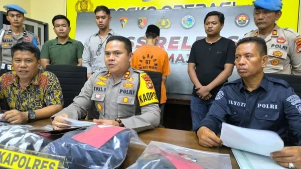 Press release yang dilakukan Polres Majene (Dok : Ist).