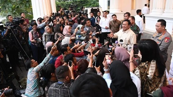 Presiden Prabowo Subianto saat memberikan keterangan pers terkait penembakan WNI di Malaysia (Dok : Ist).