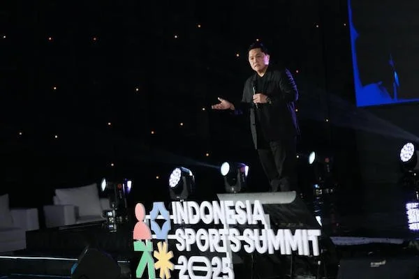Menteri Pemuda dan Olahraga (Menpora) Erick Thohir saat Membuka Indonesia Sports Summit (ISS) 2025, (Dok: Ist).