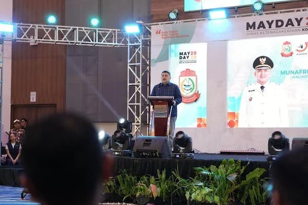 Wali Kota Makassar Munafri Arifuddin saat Sambutan di Malam Ramah Tama May Day 2026, (Dok: Ist).