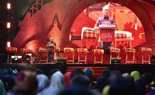 Pj Gubernur Sulsel, Prof Zudan Arif Fakrulloh dalam agenda Sulsel Menari  (Dok: ist)