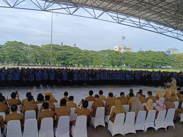Pengangkatan dan Pengambil Sumpah Pegawai Pemerintah dengan Perjanjian Kerja (PPPK) formasi tahun 2024, (Dok: Sinta KabarMakassar).