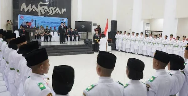 Pengukuhan Paskibraka Kota Makassar, (Dok: Kabar Makassar).