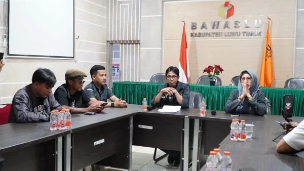 Sentra Gakkumdu Bawaslu Kabupaten Luwu Timur melakukan proses terhadap laporan dugaan pelanggaran Pemilu yang dilakukan M (Dok: Ist).