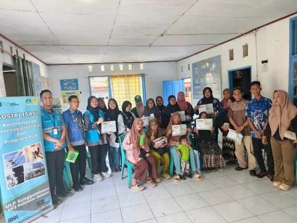 Sosialisasi Keselamatan Ketenagalistrikan dan Pelayanan PLN yang dilaksanakan di Kantor Kelurahan Batangkaluku, Kecamatan Somba Opu, Kabupaten Gowa (Dok: Ist)