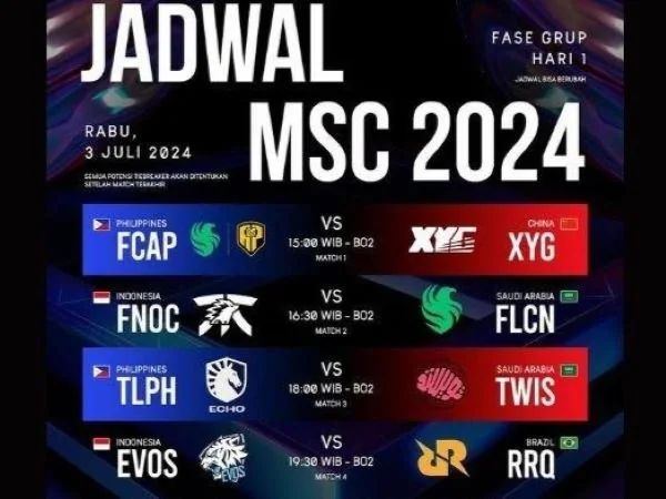 Jadwal MSC MLBB 2024 (Dok : int).