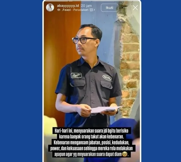 Rekam Jejak Sosmed Abay, (Dok: Ist)