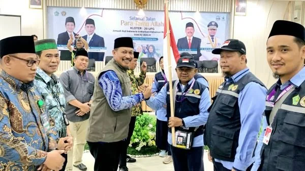 Pelepasan jemaah kloter 20 Embarkasi Makassar (Dok : ist).