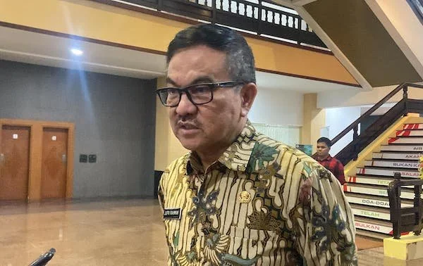 Sekprov Sulsel, Jufri Rahman di Kantor Gubernur Sulsel (Dok: Nofi KabarMakassar)
