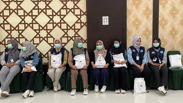 Jemaah calon haji yang tergabung dalam kloter 6 Embarkasi Makassar (Dok : Ist).