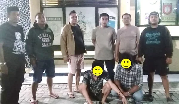 Pelaku saat berhasil diamankan pihak kepolisian (Dok : ist).