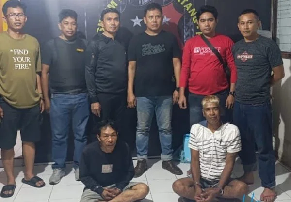 Kapolsek Batang, Iptu Baharuddin bersama Kanit Reskrim, Bripka Sulaiman dan Timnya saat mengamankan 2 Pelaku Curnak berinisial S dan RN.