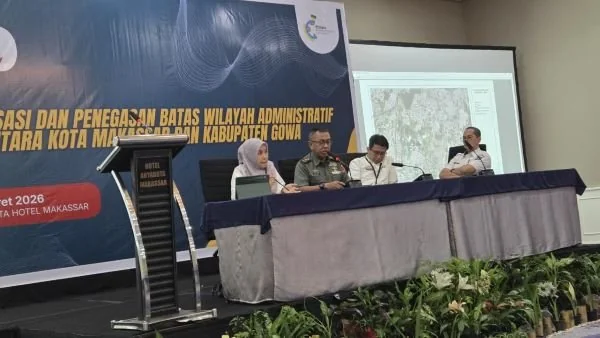 Pelaksanaan Sinkronisasi dan Penegasan Batas Wilayah Administratif antara Kota Makassar dan Kabupaten Gowa, (Dok: Ist).