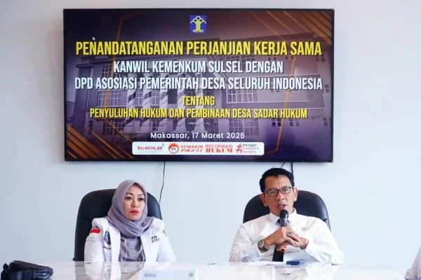 Kakanwil Kemenkum Sulsel menyatakan komitmen mendukung kinerja Pemerintahan Desa di Sulsel (Dok : ist).