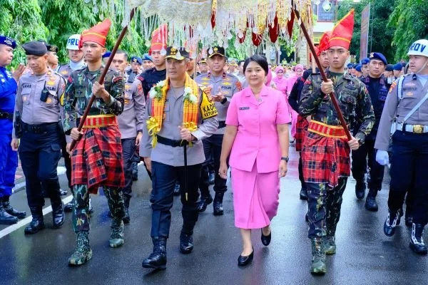 Penyambutan Kapolda Sulsel yang Baru, Irjen Pol Rusdi Hartono (Dok : Ist).