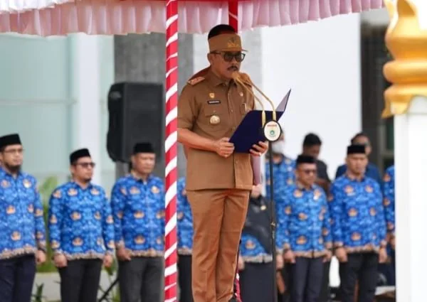 Gubernur Sulbar Suhardi Duka saat memimpin HKN Ke-61. Dok. Ist