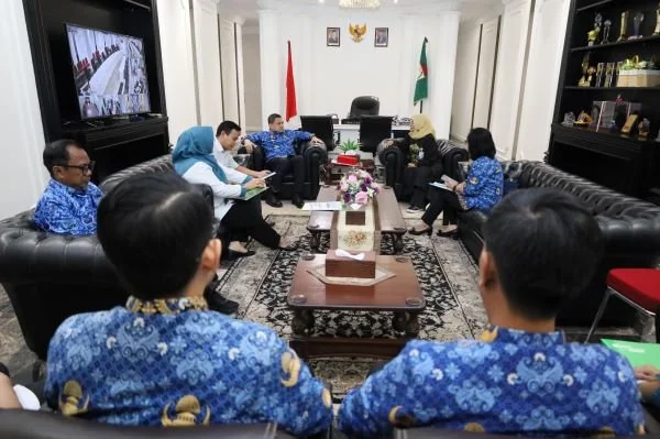 Pertemuan BPJS Ketenagaketjaan Kanwil Sulawesi Maluku bersama Pemkot Makassar (Dok : Ist).