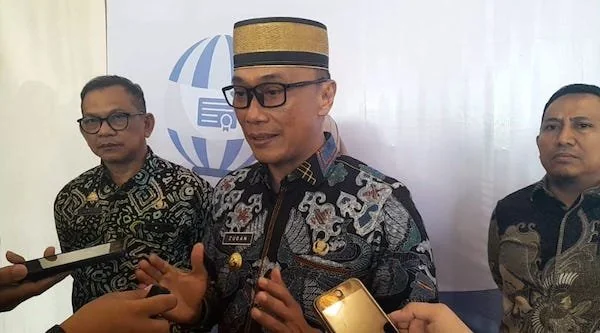 : Pj Gubernur Sulsel, Prof Zudan Arif Fakrulloh di Hotel Dalton (Dok: Nofi KabarMakassar)