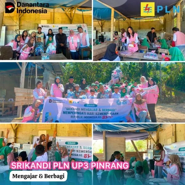 Srikandi PLN UP3 Pinrang dan YBM PLN menggelar Program SINARI (Dok: Ist)