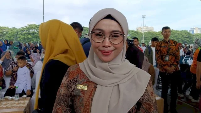 Kepala Perum Bulog Cabang Makassar, Karmila Hasmin Marunta (Dok: Sinta KabarMakassar).