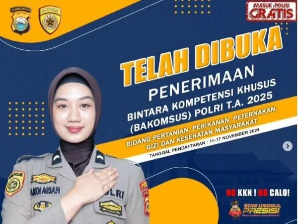 Pendaftaran Bintara Kompetensi Khusus Polri (Dok : Ist).