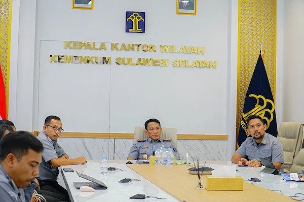 Kanwil Kemenkum Sulsel Ikuti Entry Meeting Pemeriksaan BPK Secara Virtual