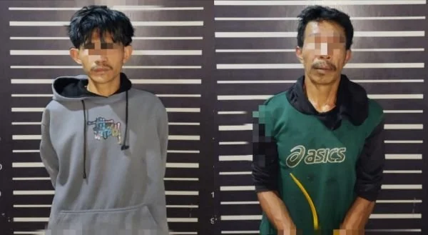 SU dan SA, pelaku pencurian ternak kuda saat diamankan Tim Resmob Bantaeng. (Dok: Ist).